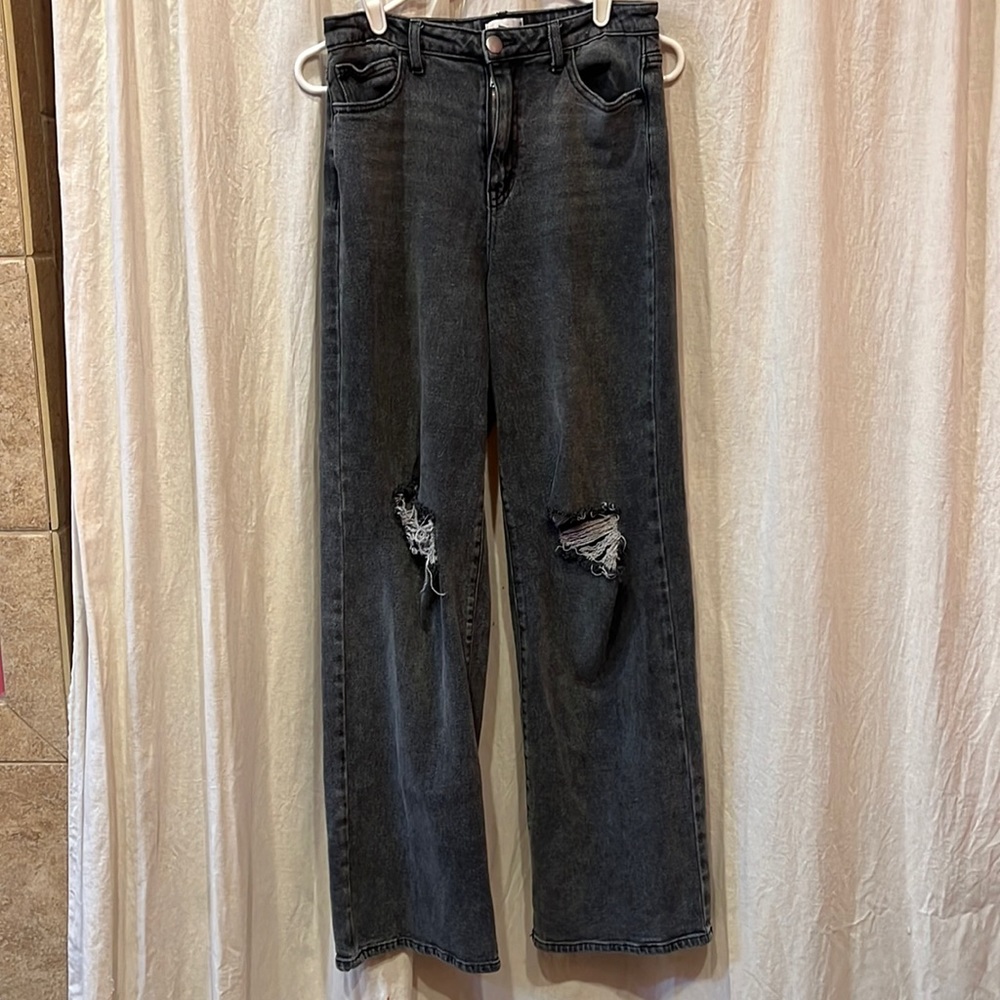 ⚜️ GIANNI BINI black Distressed High Waist Jeans
